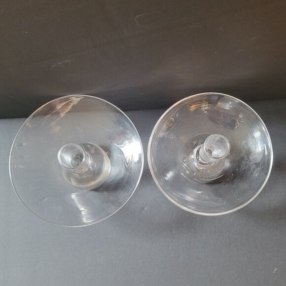 Vintage Steuben Teardrop Candlestick Holders Set Of 2 Elegant Design - Picture 7 of 12